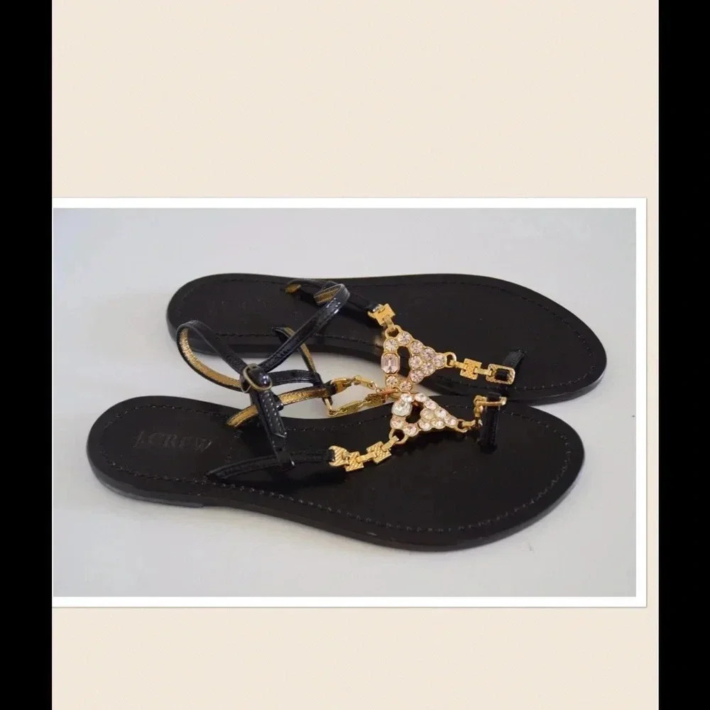 NWOT J. Crew Jeweled Capri sandals